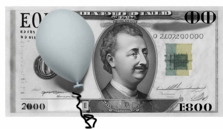 Balloon and a currency bill