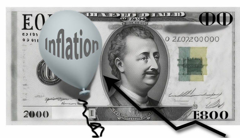 currency note and balloon