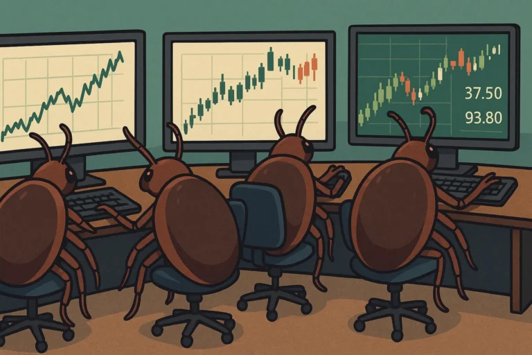 Ticks in a trading room