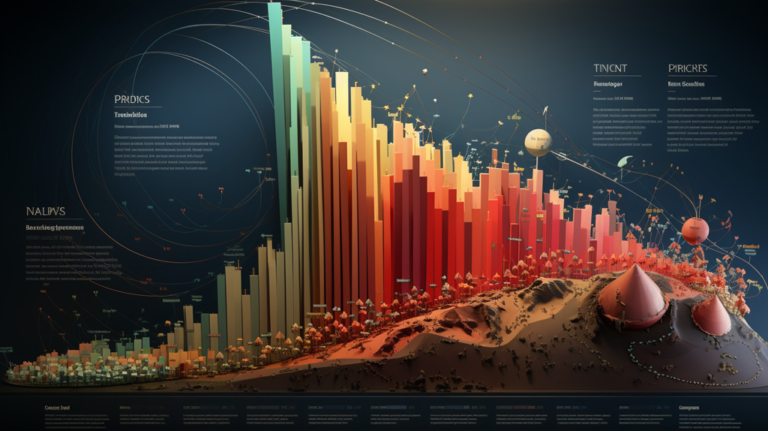 stock market concept line graph